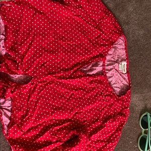 Crop ties polka dot shirt